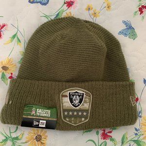 New Era Las Vegas Raiders Beanie - Salute to Service Edition - Olive - OSFA